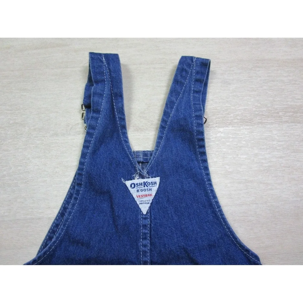 OSH KOSH B'GOSH Vestbak Toddler Vintage Made USA Cotton Overalls Size 4T Romper